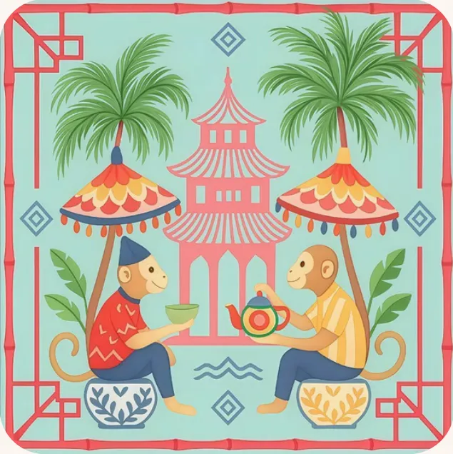 Pagoda Tea Party play mat