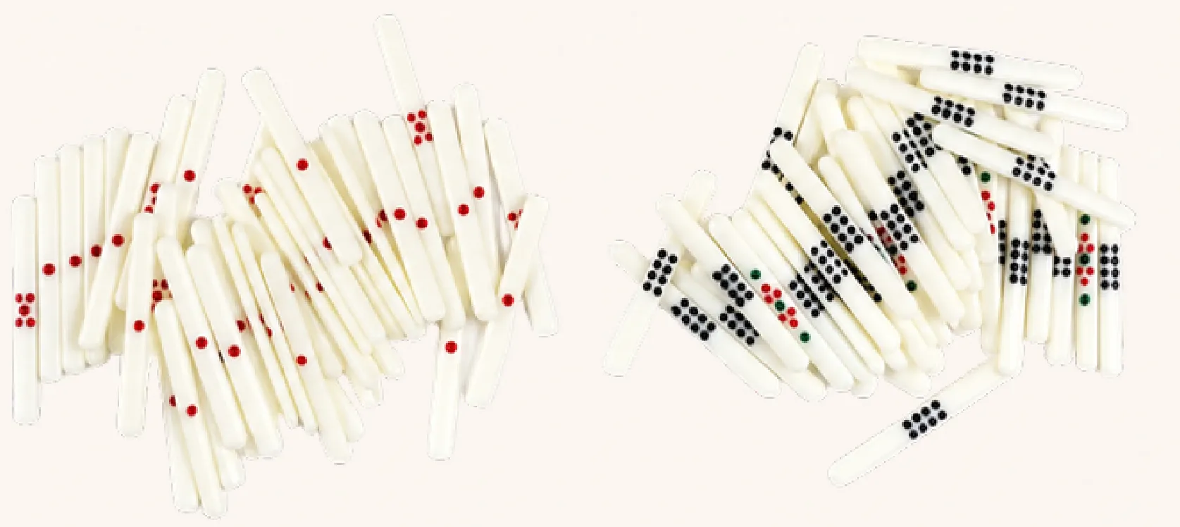 Scoring sticks in a pile